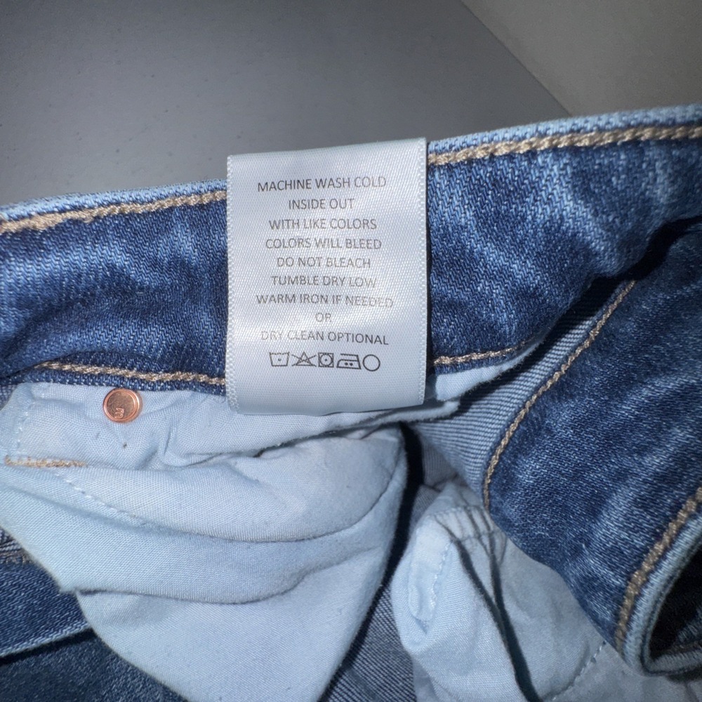 😎 Mica Los Angeles Women's Jeans Size 26 Distressed Mid Rise Crop Cute Denim - Picture 16 of 16